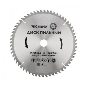 KR-92-0135 Диск пильный 305 мм х 60 зуб х 32/30 мм KRANZ