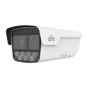 Uniview IPC28184EA-ADX5K-F40-I1 1/1.8“ КМОП, ICR, 3840x2160@30к/с+2688*1520@30к/с, Ultra 265/H.264/MJPEG, 5 потоков, AC24В&amp; DC12В &amp; PoE, поддержка Micro SD карт памяти, IP66, тревожные вход/выход  2/1, аудиовход/выход  3/2, 120дБ WDR, 10-50мм@F1.6 моторизованный с автофокусировкой, 4мм@F1.0  фиксированный объектив, Дальность ИК-подсветки: до 80м, 2  Встроенных микрофонов и динамиков, ColorHunter: канал1: Colour:0.0005лк(F1.0, AGC ON), канал 2: Colour:0.005лк (F1.6, AGC ON). Deep learning(защита периметра, захват лиц, Video Metadata)