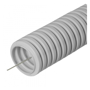 Cabeus FCPL-25-PVC-050-1-GY Труба ПВХ гибкая гофр. д.25мм, лёгкая с протяжкой, 50м, цвет серый