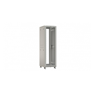 Hyperline TTBR-4262-DD-RAL7035 Шкаф напольный 19-дюймовый, 42U, 2055x600х1200 мм (ВхШхГ), передняя и задняя распашные перфорированные двери (75%), ручка с замком, цвет серый (RAL 7035) (разобранный)