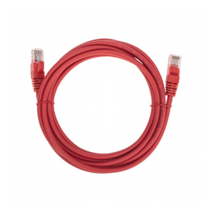 02-0103-3 Патч-корд U/UTP, CAT 5e, RJ45-RJ45, 26AWG, LSZH, красный, 3м REXANT