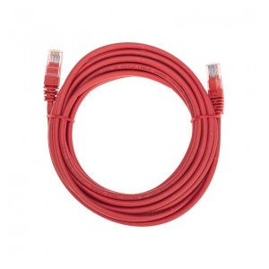 02-0103-5 Патч-корд U/UTP, CAT 5e, RJ45-RJ45, 26AWG, LSZH, красный, 5м REXANT