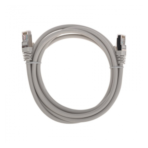 02-0390-2 Патч-корд S/FTP, CAT 6A (10G), RJ45-RJ45, 28AWG, LSZH, серый, 2м REXANT