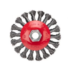 KR-91-1201 Щетка коническая для УШМ, крученая стальная проволока, 100мм, М14 KRANZ