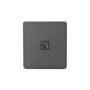 KR-78-0723-2 Розетка ROUND TV с/у титан KRANZ