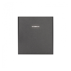 KR-78-0716-6 Выключатель STRONG 1 кл проходной (переключатель) с подсветкой 10А с/у графит KRANZ
