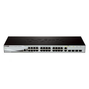 DES-1210-28/ME/B Коммутатор 24-Port 10/100Mbps + 2 1000BASE-T + 2 Combo 1000BASE-T/SFP L2 MetroEthernet