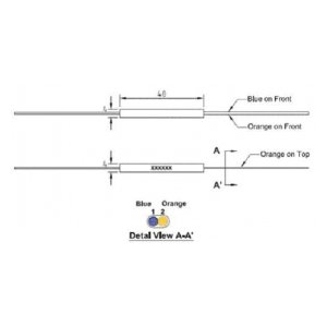 PLC-1*2 Оптический разветвитель неоконцованный PLC Splitter 1*2, 1260/1650 нм, 3.0 mm, 1m