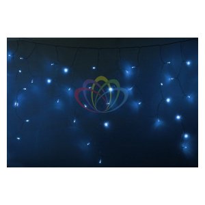 255-143 Гирлянда Айсикл (бахрома) светодиодный, 4,8 х 0,6 м, прозрачный провод, 220В, диоды синие Neon-Night