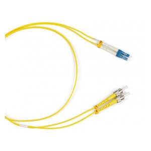 FC-D2-9A1-LC/UR-ST/UR-H-1M-LSZH-WH Патч-корд волоконно-оптический (шнур) SM 9/125 (G657), ST/UPC-LC/UPC, duplex, LSZH, 1м Hyperline