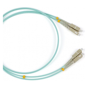 FC-D2-503-SC/PR-ST/PR-H-15M-LSZH-AQ Патч-корд волоконно-оптический (шнур) MM 50/125(OM3), SC-ST, 2.0 мм, duplex, LSZH, 15 м Hyperline